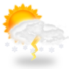 Przejściowe lekkie opady śniegu, możliwe wyładowania atmosferyczne